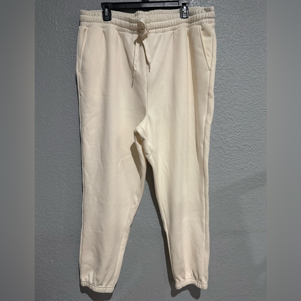 Fabletics the Go to Cream Jogger Pants